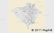 Classic Style 3D Map of Yajiang, single color outside