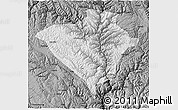 Physical 3D Map of Yajiang, darken, desaturated