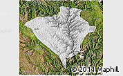 Physical 3D Map of Yajiang, satellite outside