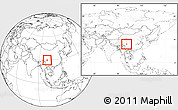Blank Location Map of Yajiang, within the entire country