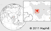 Blank Location Map of Yajiang, highlighted parent region