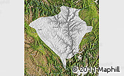Physical Map of Yajiang, satellite outside