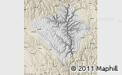 Physical Map of Yajiang, shaded relief outside
