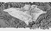 Physical Panoramic Map of Yajiang, darken