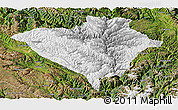 Physical Panoramic Map of Yajiang, satellite outside