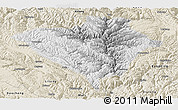 Physical Panoramic Map of Yajiang, shaded relief outside