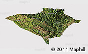 Satellite Panoramic Map of Yajiang, cropped outside