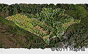 Satellite Panoramic Map of Yajiang, darken