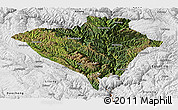 Satellite Panoramic Map of Yajiang, physical outside