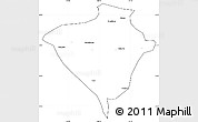 Blank Simple Map of Yajiang, cropped outside