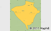 Savanna Style Simple Map of Yajiang, cropped outside