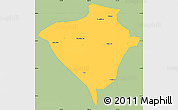 Savanna Style Simple Map of Yajiang, single color outside