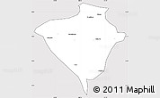 Silver Style Simple Map of Yajiang, cropped outside