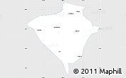 Silver Style Simple Map of Yajiang, single color outside