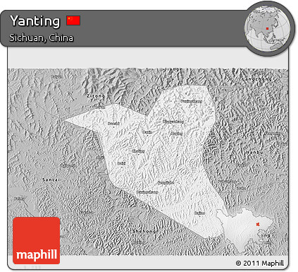 Gray 3D Map of Yanting