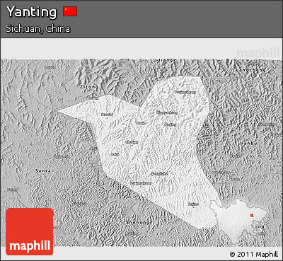 Gray 3D Map of Yanting