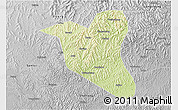 Physical 3D Map of Yanting, desaturated