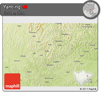 Physical 3D Map of Yanting