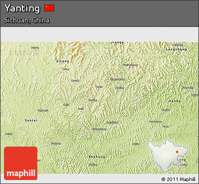 Physical 3D Map of Yanting