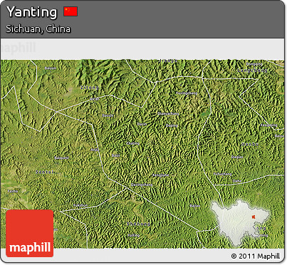 Satellite 3D Map of Yanting