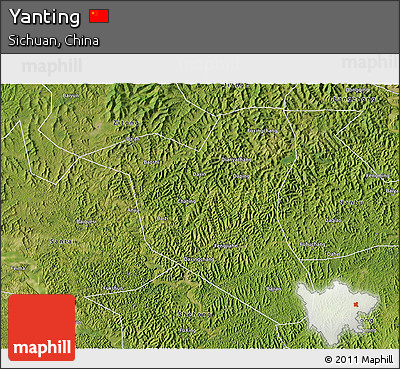 Satellite 3D Map of Yanting