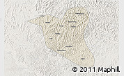 Shaded Relief 3D Map of Yanting, lighten