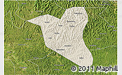 Shaded Relief 3D Map of Yanting, satellite outside