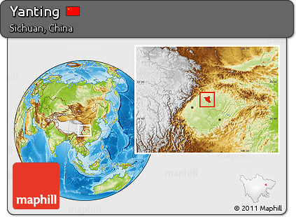 Physical Location Map of Yanting