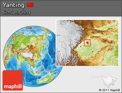 Physical Location Map of Yanting