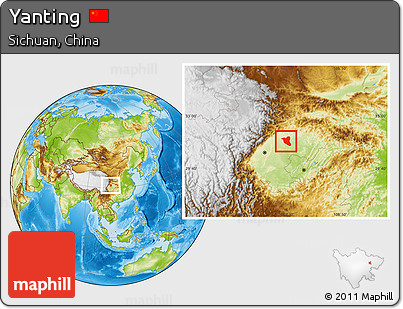 Physical Location Map of Yanting