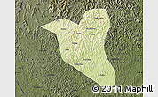 Physical Map of Yanting, darken