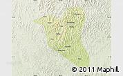 Physical Map of Yanting, lighten