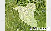 Physical Map of Yanting, satellite outside