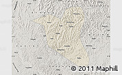 Shaded Relief Map of Yanting, semi-desaturated