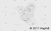 Silver Style Map of Yanting, single color outside