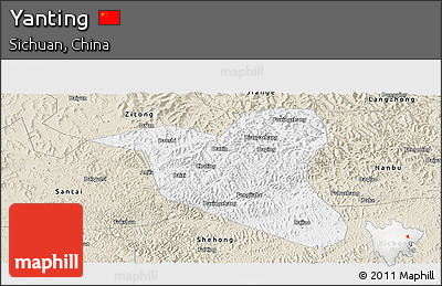 Classic Style Panoramic Map of Yanting