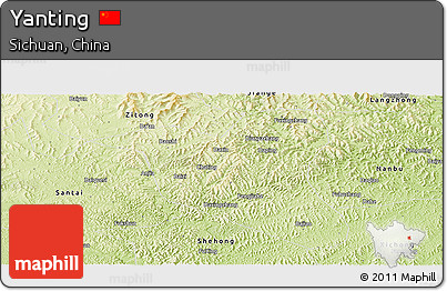 Physical Panoramic Map of Yanting