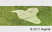 Physical Panoramic Map of Yanting, satellite outside