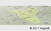 Physical Panoramic Map of Yanting, semi-desaturated