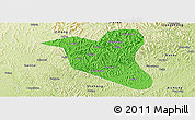 Political Panoramic Map of Yanting, physical outside
