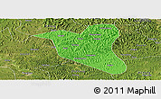 Political Panoramic Map of Yanting, satellite outside
