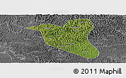 Satellite Panoramic Map of Yanting, desaturated