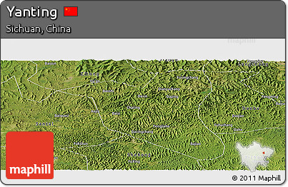 Satellite Panoramic Map of Yanting
