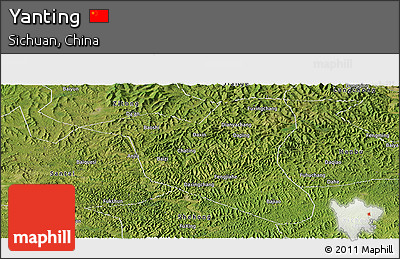 Satellite Panoramic Map of Yanting