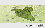 Satellite Panoramic Map of Yanting, physical outside