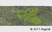 Satellite Panoramic Map of Yanting, semi-desaturated