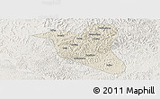 Shaded Relief Panoramic Map of Yanting, lighten