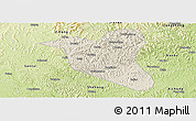 Shaded Relief Panoramic Map of Yanting, physical outside
