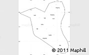 Blank Simple Map of Yanting, cropped outside