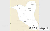 Classic Style Simple Map of Yanting, single color outside